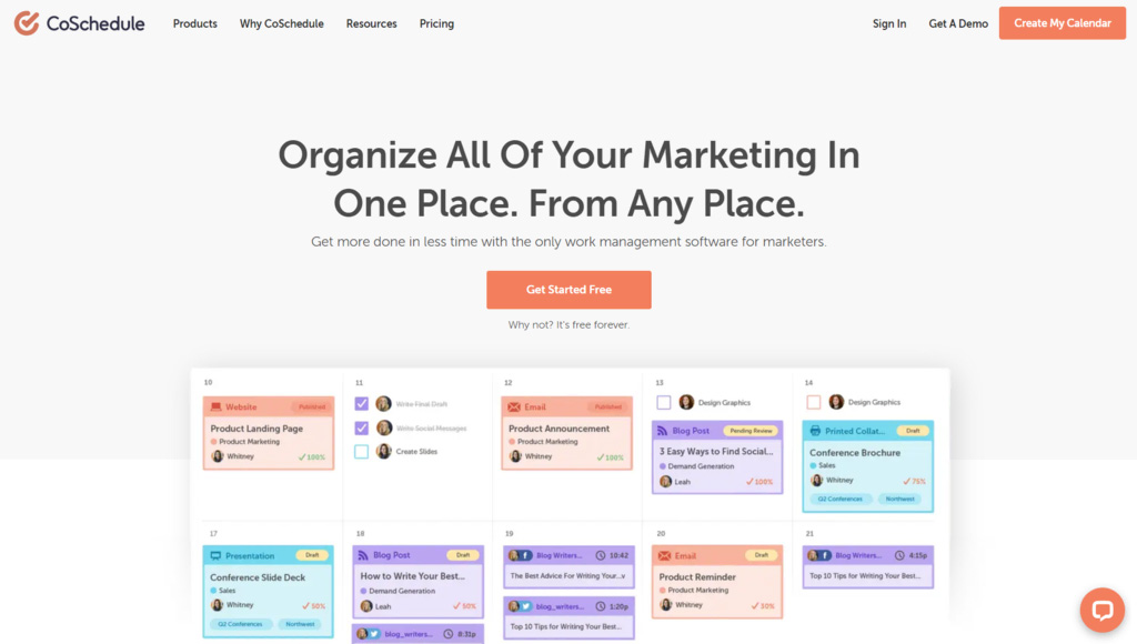 افزونه تقویم CoSchedule