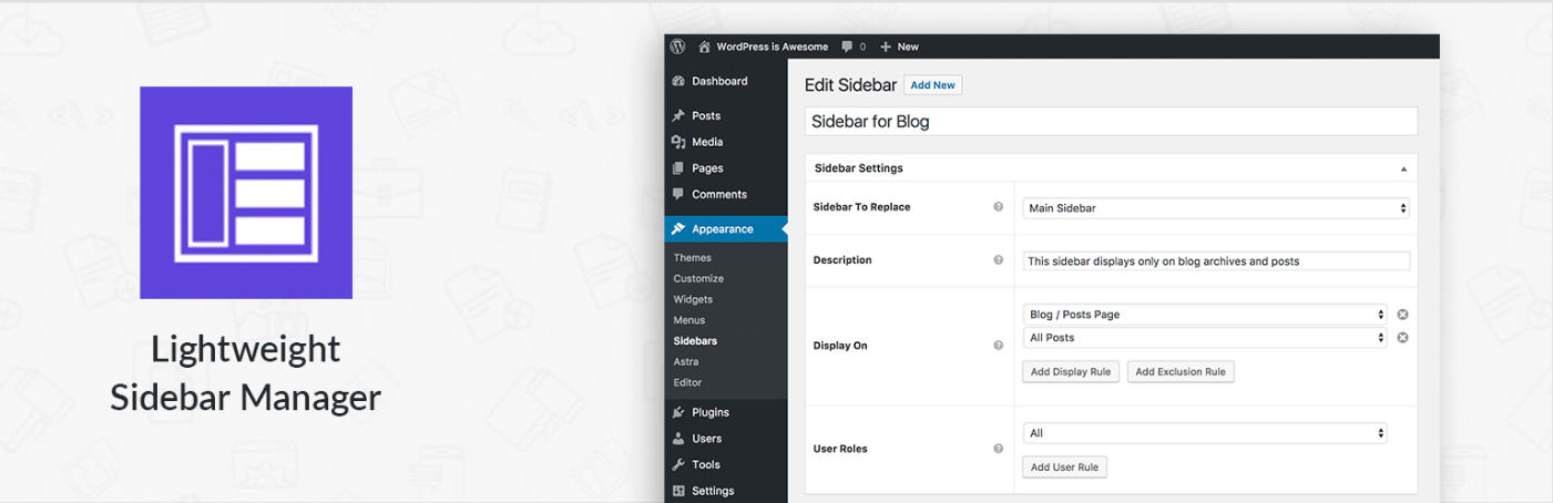 افزونه Lightweight-Sidebar-Manager