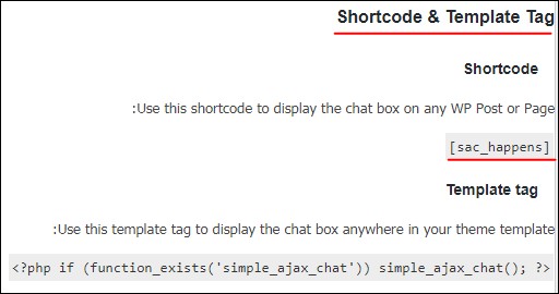 قسمت Shortcode & Template Tag