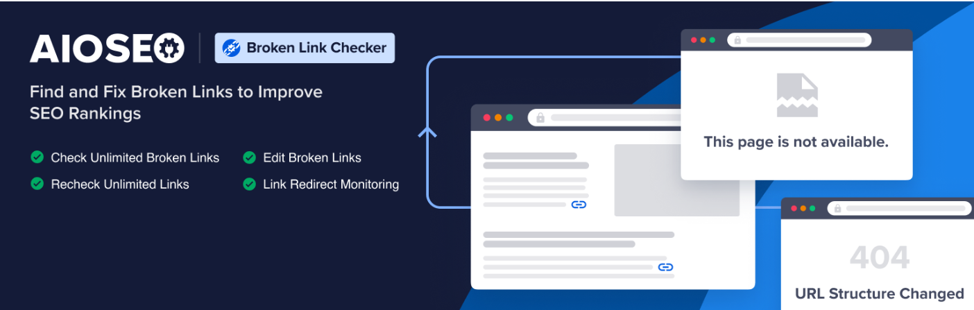 افزونه broken link checker