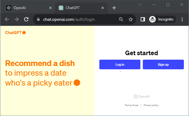 ثبت‌نام در ChatGPT
