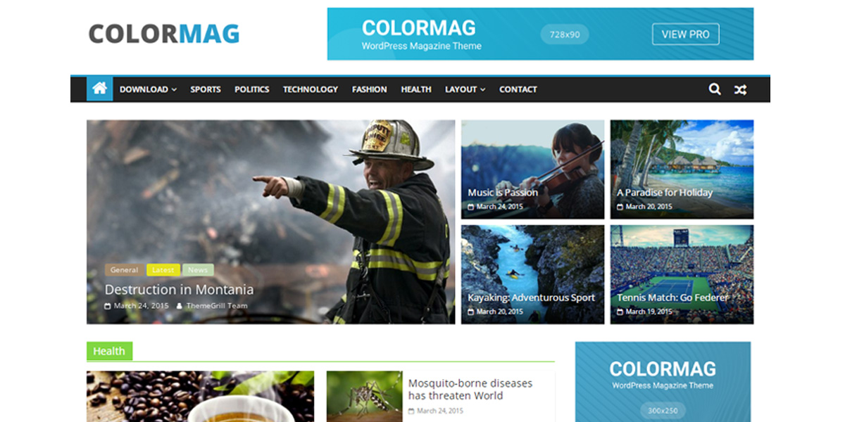 قالب وردپرس colormag