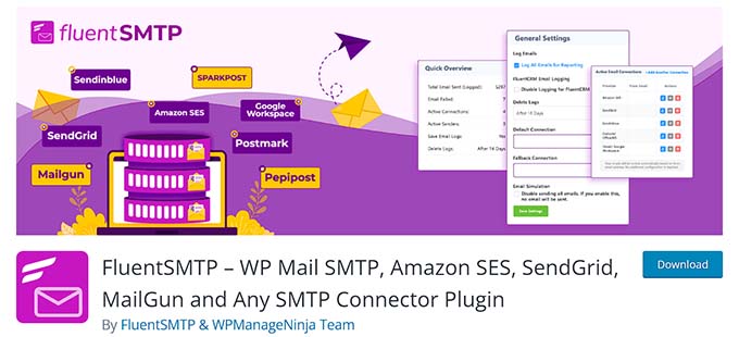 افزونه FluentSMTP