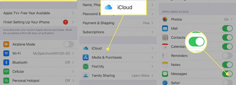بازیابی اطلاعات از طریق iCloud