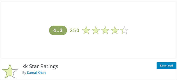 افزونه kk Star Ratings