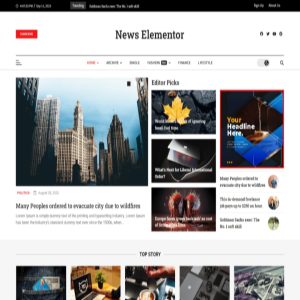 قالب وردپرس News Elementor