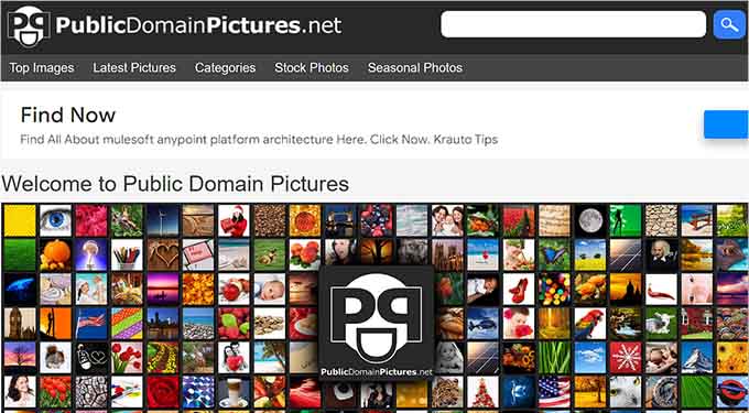 وبسایت Public Domain Pictures