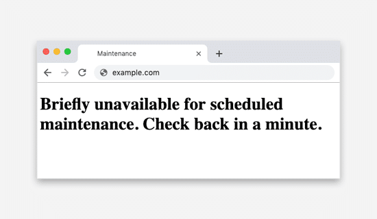 رفع خطای Briefly Unavailable for Scheduled Maintenance