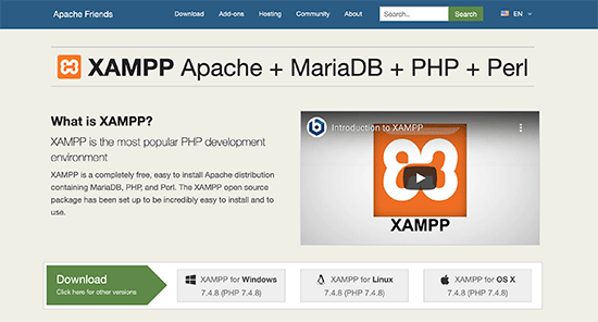 نصب برنامه xampp روی سیستم لوکال