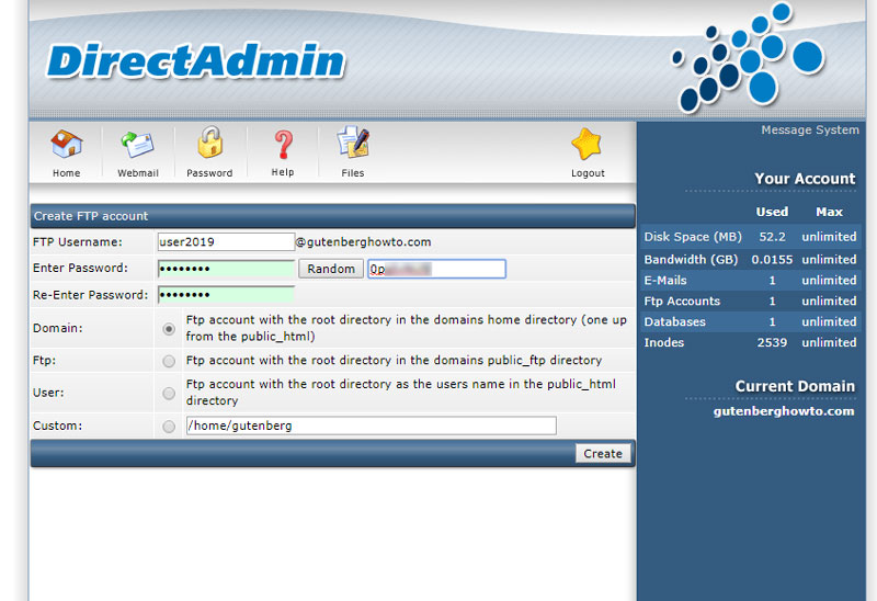ساخت FTP Login برای وردپرس