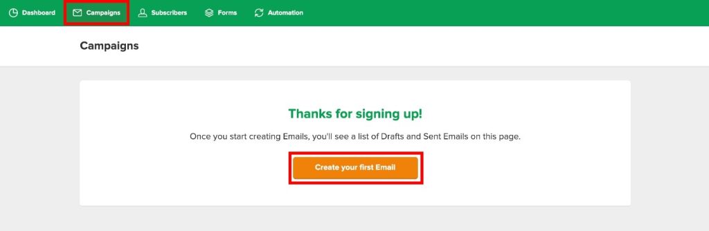 Campaigns in mailerlite