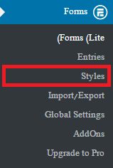 تنظیم استایل Formidable Forms