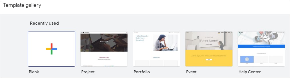 سایت Google site برای ساخت سایت در گوگل