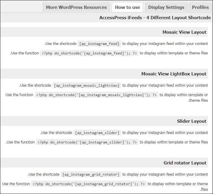 How to use in AccessPress iFeeds