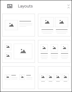 بخش Layout در Google site