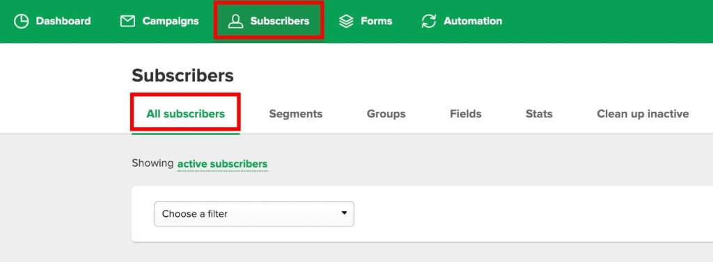 Subscribers in mailer lite-عضویت در میلرلایت