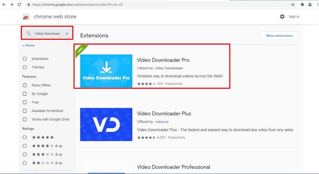 نصب افزونه Video Downloader Pro در کروم