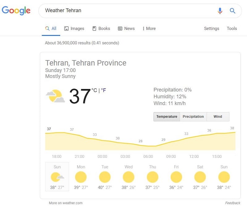 Weather - آب و هوا 