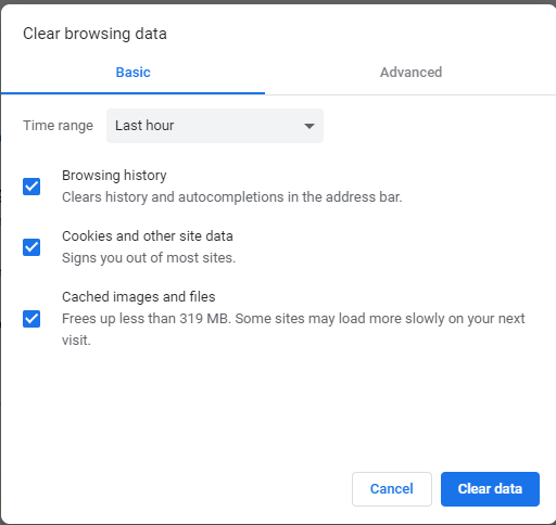 clear data- حذف داده ها