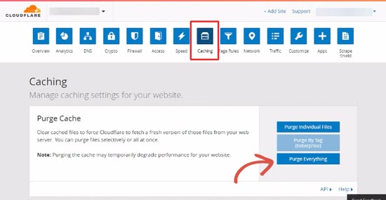 پاکسازی کش Cloudflare