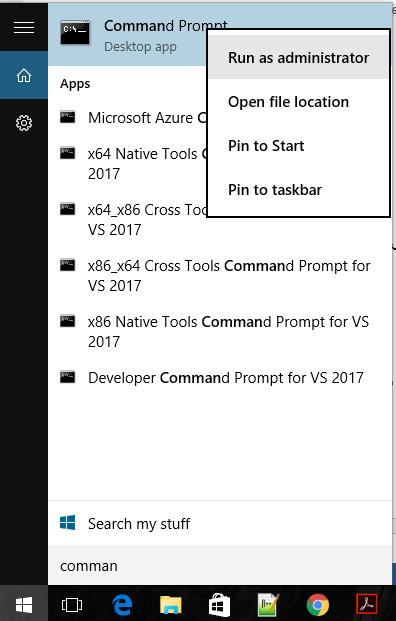 Command Prompt- اجرای تنظیمات 