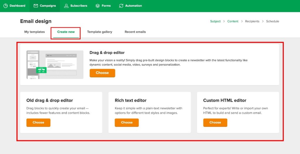 create Email templates