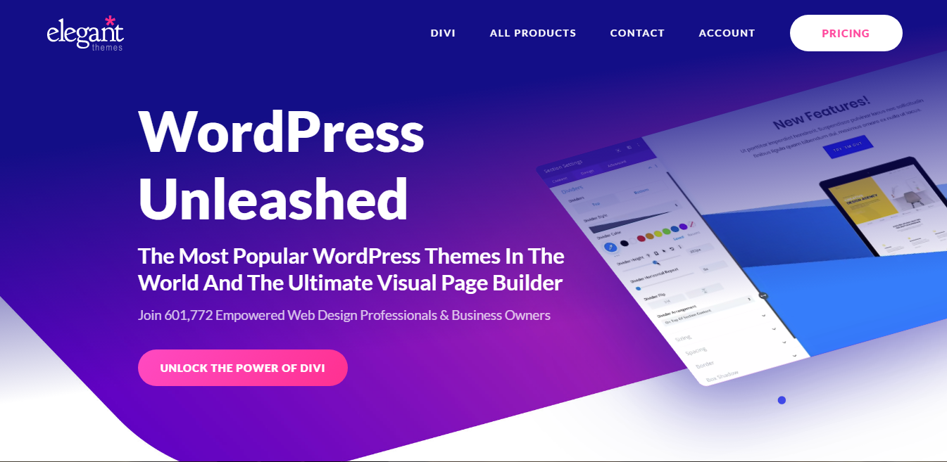 elegant theme- مارکت منحصر به فرد