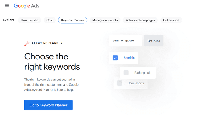 ابزار Google Keyword Planner