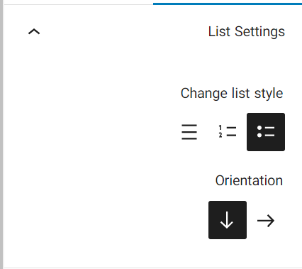 تنظیمات لیست