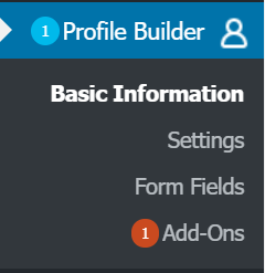 منوی Profile Builder