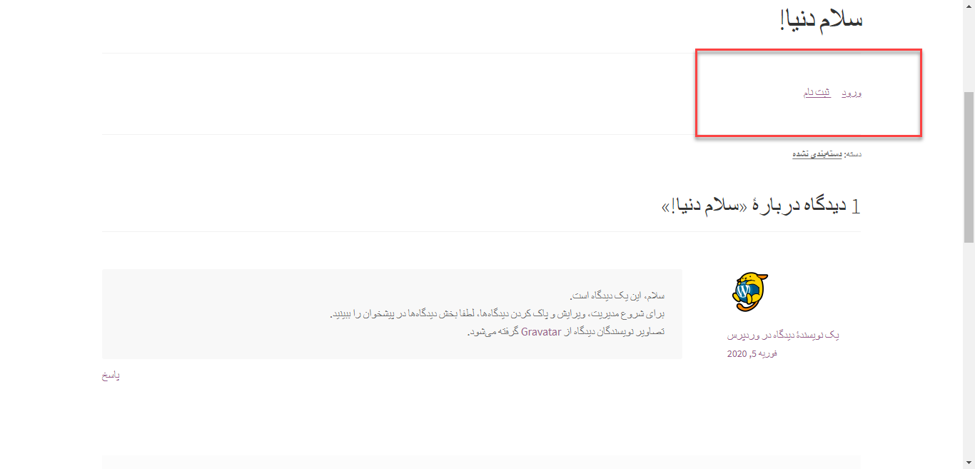 show on post- نمایش کد در هدر پست