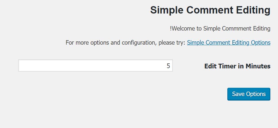 تنظیمات افزونه Simple Comment Editing