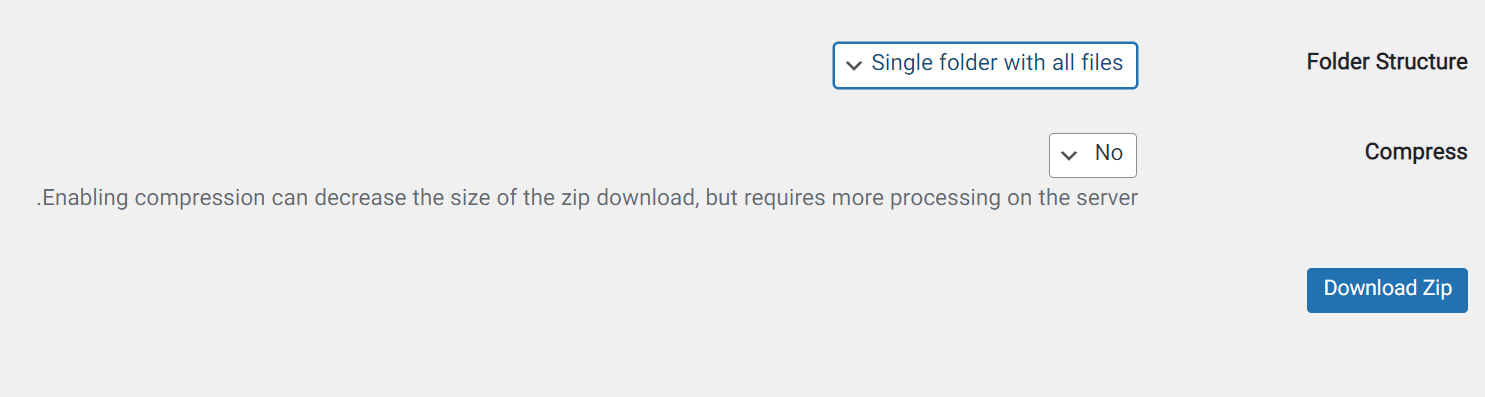 Single folder with all files