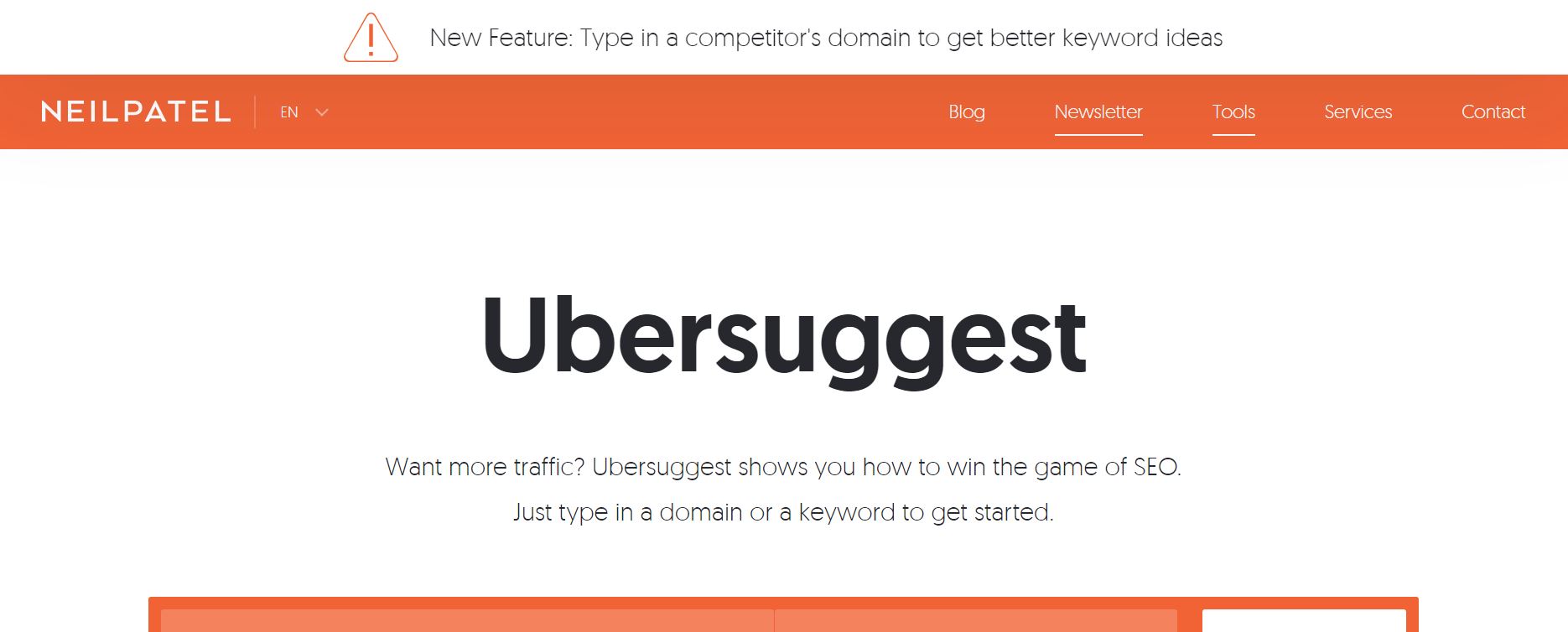ubersuggest- جستجوی کلمات کلیدی در وردپرس