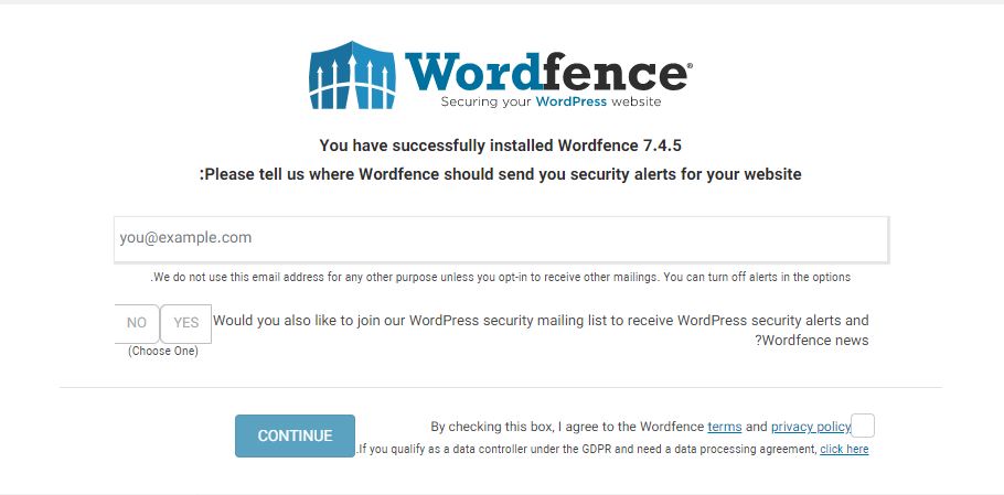 wordfence install- نصب افزونه