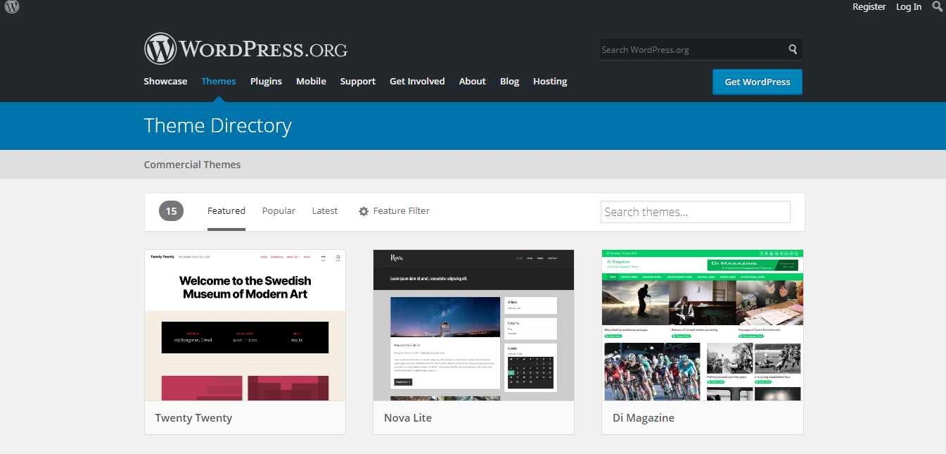 wordpress.org- مارکت فروش افزونه