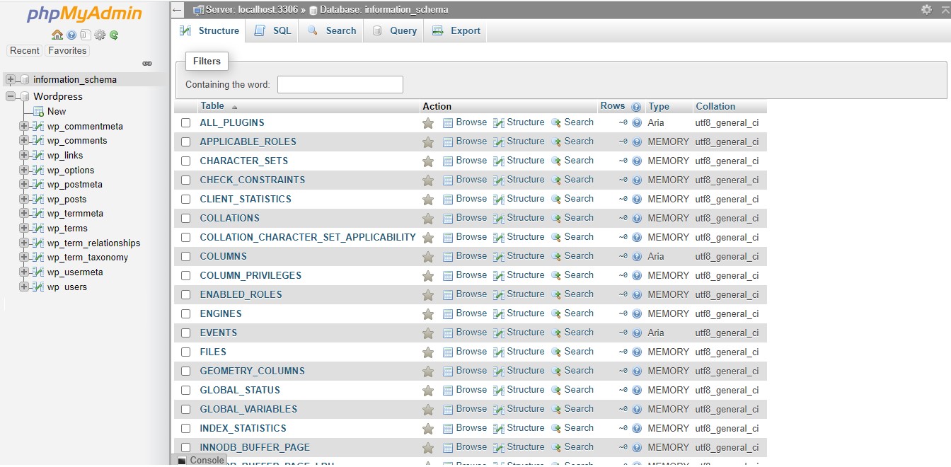 your website database