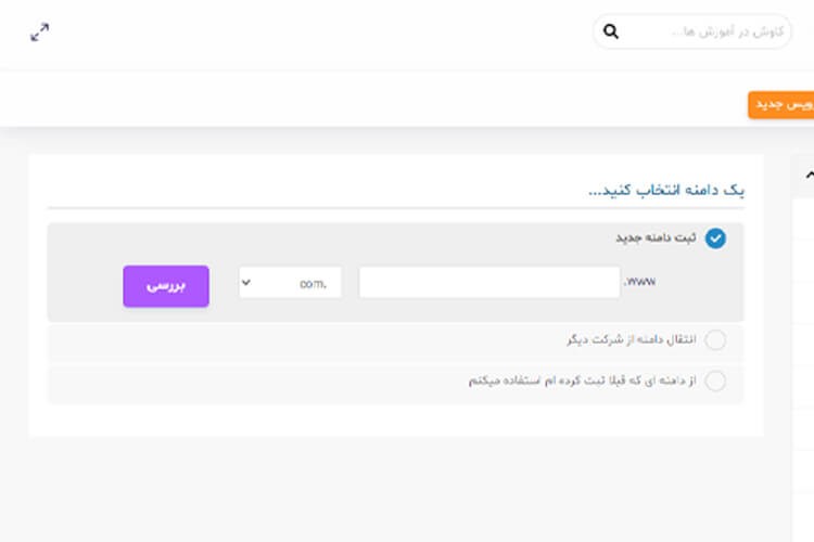 تعیین دامنه