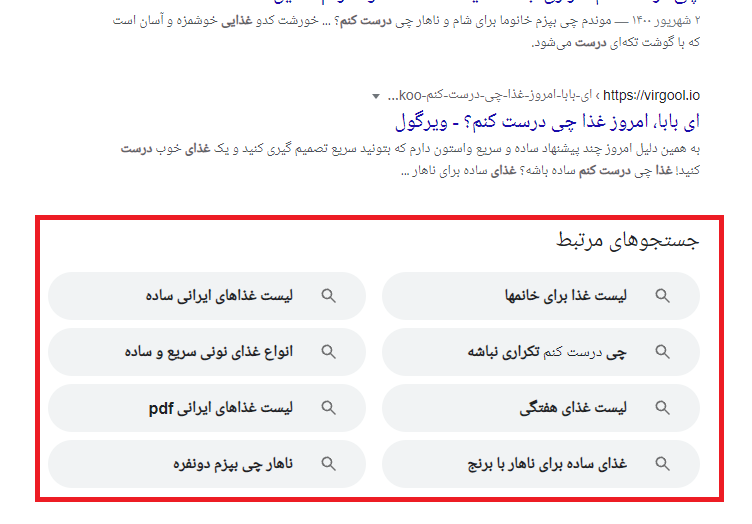 استفاده از کلمات کلیدی طولانی برای جلب رضایت الگوریتم مرغ مگس‌خوار